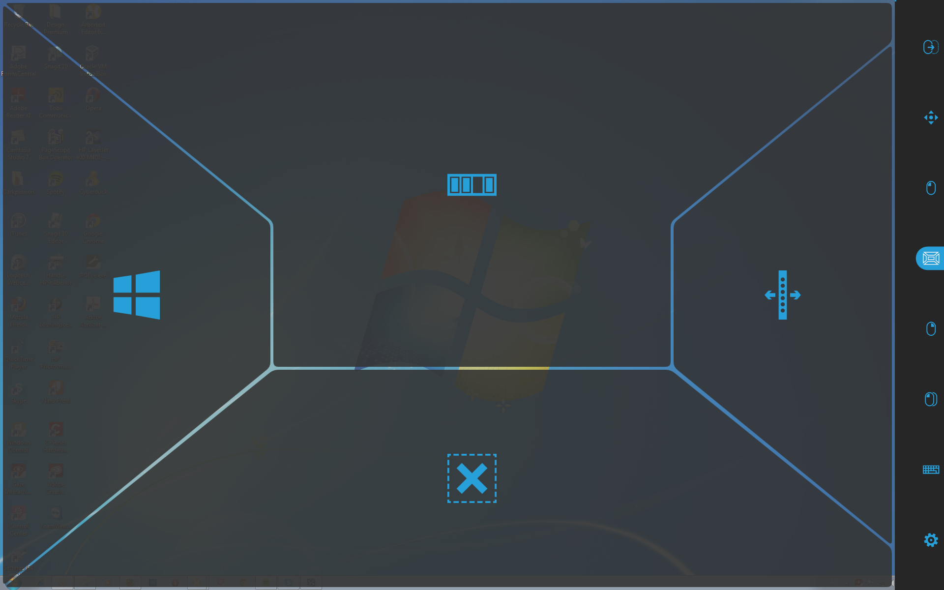 5.4.3.3 Funksjonsdiagram i Windows 7 Når du velger Funksjonsdiagram med Primærvalg, vil funksjonene være aktive, men ikke synlige.