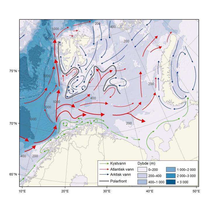 Map showing the stations from IMR transect in Barents Sea western part along Fugløya- Bjørnøya January 2015, and in the Northeaster Barents Sea in September 2015 (red dots) and station numbers.