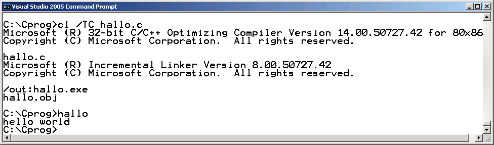 For å kjøre programmet: Skriv programmet i TextPad eller en annen editor. Velg start, programs, Microsoft Visual studio 2012, Visual studio tools, Developer Command Prompt for VS2012.