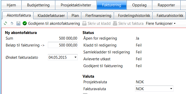 Veiledning: FAKTURERING 1.