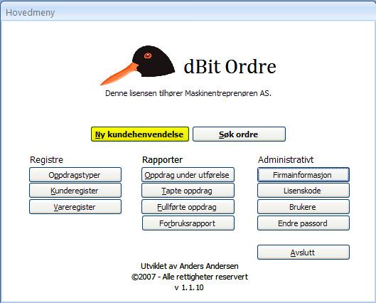 Du kan når som helst gå inn i Firmainformasjon -bildet igjen og endre teksten. OBS! Det er kun brukere med administrator-rettigheter som har tilgang til å endre firmainformasjon.