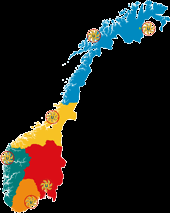 UNDERVISNINGSSYKEHJEM Kartet viser de regionale undervisningssykehjemmene (USH), hovedundervisningssykehjemmene.