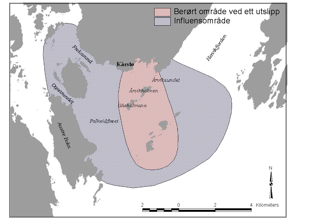 gitt en beskrivelse av de utvalgte scenariene (jfr. tabell 4.14). Scenario 1: Lasteuhell 150 tonn (Nafta/ kondensat) Dominerer risikobildet med hensyn til hyppighet, med en forventet hendelse ca.