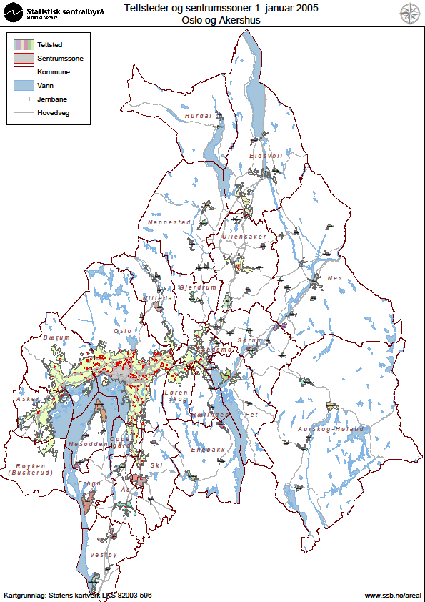 Oslo og Akershus Nr Kommune Folketall 1.