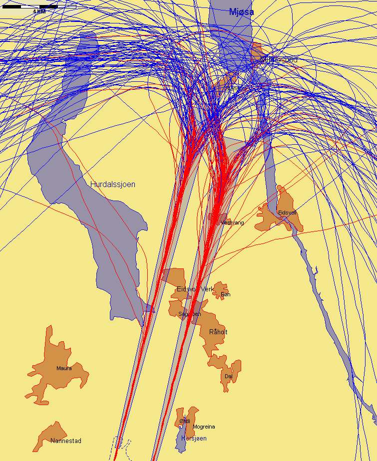 Jetflylandinger fra nord med sen tilslutning til ILS-glidebanen Figur 7.