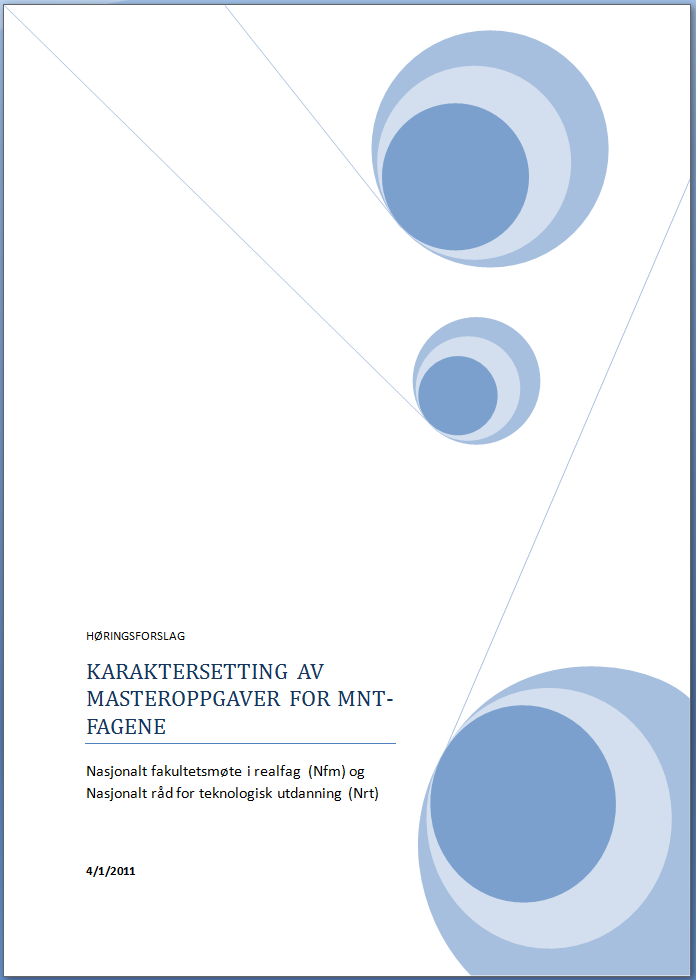 Rapport fra Nfm Nrt arbeidsgruppe for