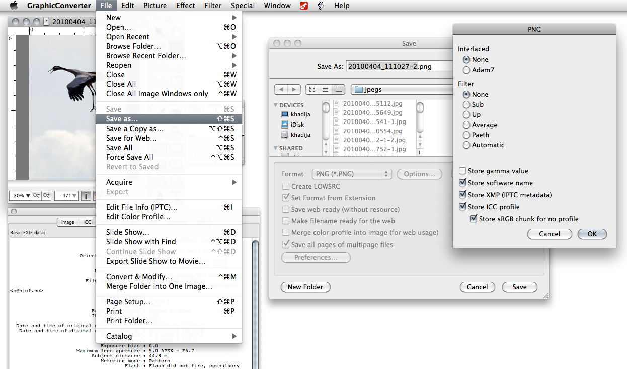 Eksport av bilde til PNG med Graphic Converter (Mac) Eksport av bilde til PNG (.png) med Graphic Converter. 1. Åpne bildet du vil lagre eller eksportere i Graphic Converter. 2.