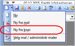 Journal Ny funksjon: Opprett notat fra kopi I Journal/Notater har vi laget en «Ny fra kopi»-funksjon.