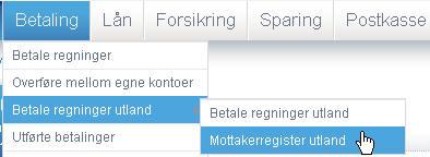 Mottakerregisteret Mottakerregisteret er ditt private register og ingen andre enn du selv kan se, oppdatere, slette eller benytte dette. Din bank har ikke tilgang til ditt register.