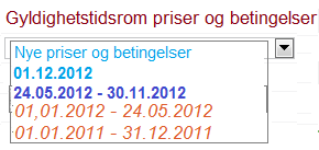 Tydelig markering skal også gjelde for banktilbud i tabell-oversikter i admin-klient for banktilbud med historiske tidsserier prissett som ikke er godkjent av Finansportalen.