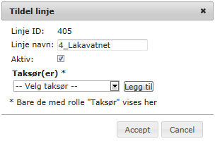 Her finner du informasjon om linjas ID-nr (Linje ID). Dette er linjas unike ID i Hønsefuglportalen. Du vil også få opp informasjon om linjas navn. Du har her muligheten til å endre dette.