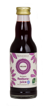 Økologisk juice Helios Rødbetejuice m+ Helios Rødbetejuice m+ er laget av økologiske rødbeter, nøye utvalgt og deretter skånsomt presset og filtrert.