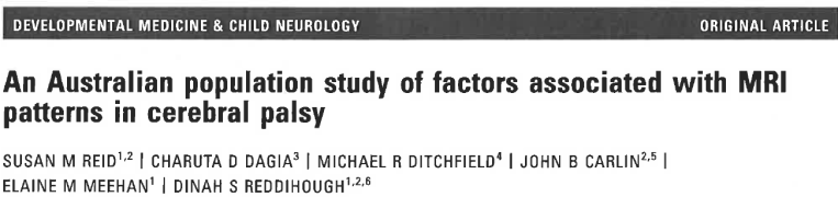 MR funn hos barn med CP Australia 2013 N= 884 Malformasjoner 10%