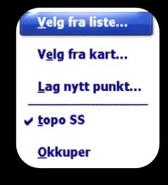 Offsett: Brukes i tilfeller der GNSS mottakeren ikke får god nok kontakt med satellitter under målingene (forstyrrelser som tett skogholt, høye bygninger etc.).