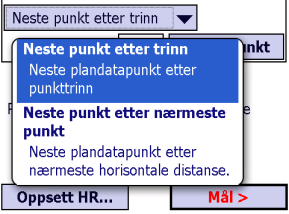 UTSETTING AV PUNKTER MED GNSS Velg Utsetting i hovedmenyen eller i velg Sett ut punkter i hjemskjermen. Velg utsettingsmetode: Etter punkter eller Etter behandlede plandatapunkter Trykk Mål/Utsett.