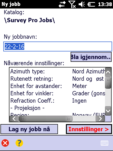 En ny jobb kan lages på to måter: 1. Trykk ikonet Lag ny jobb nå.