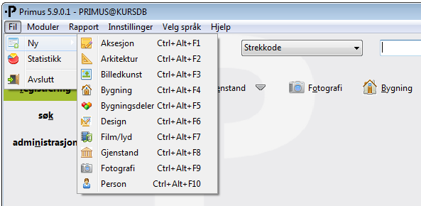 2.2 Ikoner på oppgavelinjen Alle åpne Primus-skjermbilder vises nå med eget ikon på oppgavelinjen.