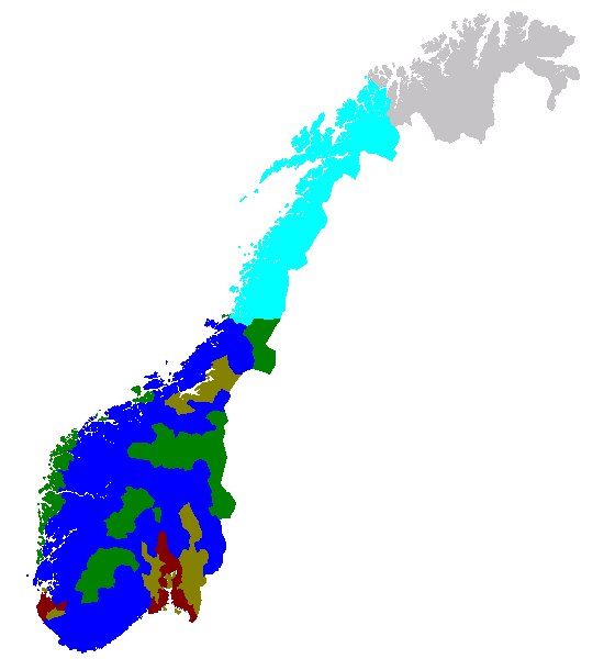 Distriktstilskudd kjøtt, soneinndeling