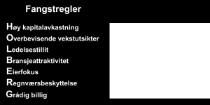 Hva vi ser etter Høy kapitalavkastning Overbevisende vekstutsikter Ledelsestillit Bærekraftig Eierfokus Regnværsbeskyttelse Grådig billig 34% siste 5 år 21% siste 5 år 29% siste 5 år 8% neste 5 år?