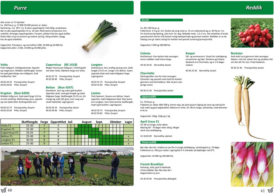 Såing direkte i plugg kan da også anbefales. Salgsenhet: Presisjons- og normalfrø 2 500, 10 000 og 50 000 frø Salgsenhet piller: 2 500, 10 000 og 50 000 piller. Volta Flott tidligsort.