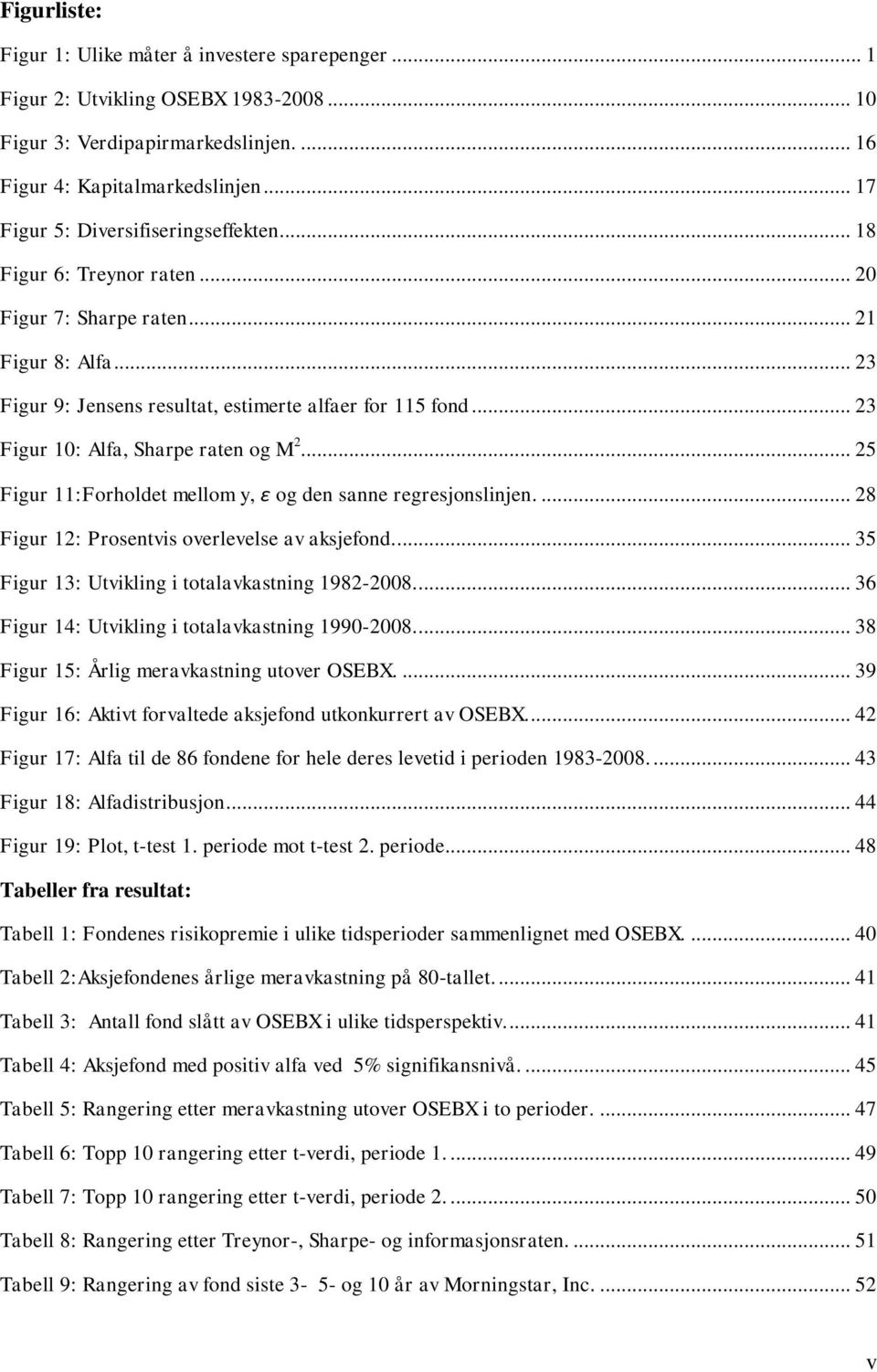 .. 23 Figur 10: Alfa, Sharpe raten og M 2... 25 Figur 11:Forholdet mellom y, ε og den sanne regresjonslinjen.... 28 Figur 12: Prosentvis overlevelse av aksjefond.