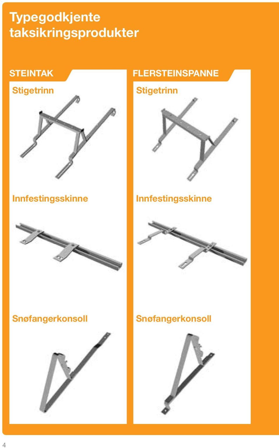 Stigetrinn Innfestingsskinne