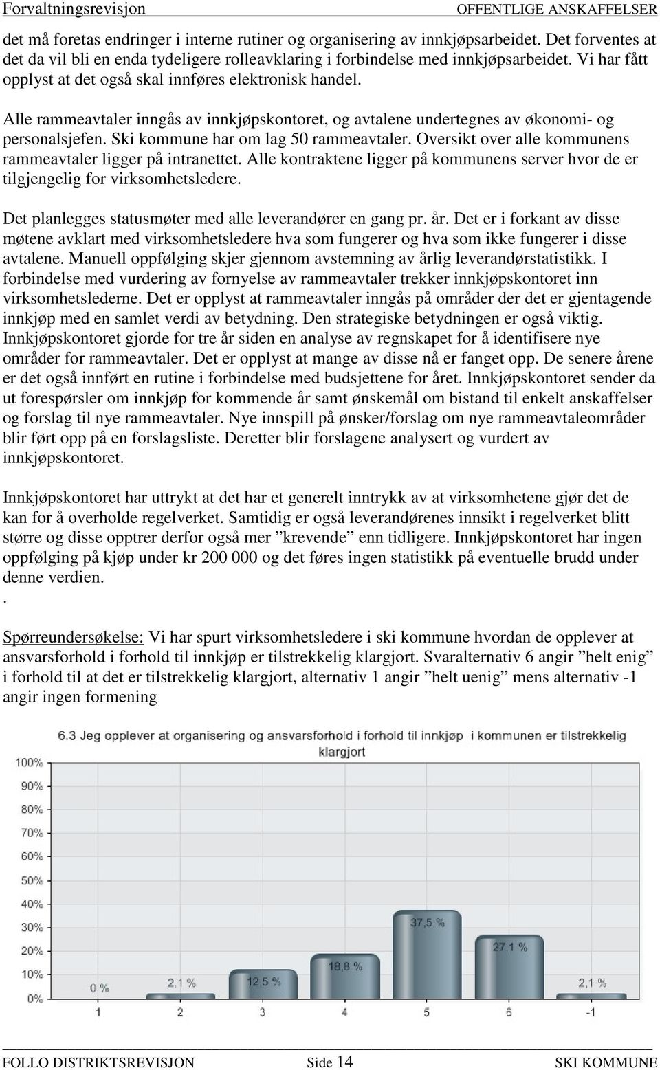 Ski kommune har om lag 50 rammeavtaler. Oversikt over alle kommunens rammeavtaler ligger på intranettet. Alle kontraktene ligger på kommunens server hvor de er tilgjengelig for virksomhetsledere.