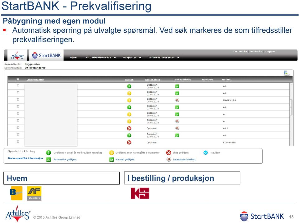 Ved søk markeres de som tilfredsstiller