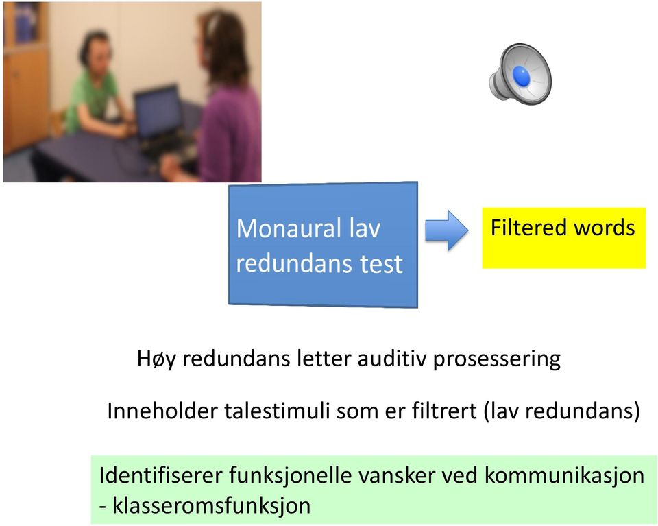 filtrert (lav redundans) Identifiserer