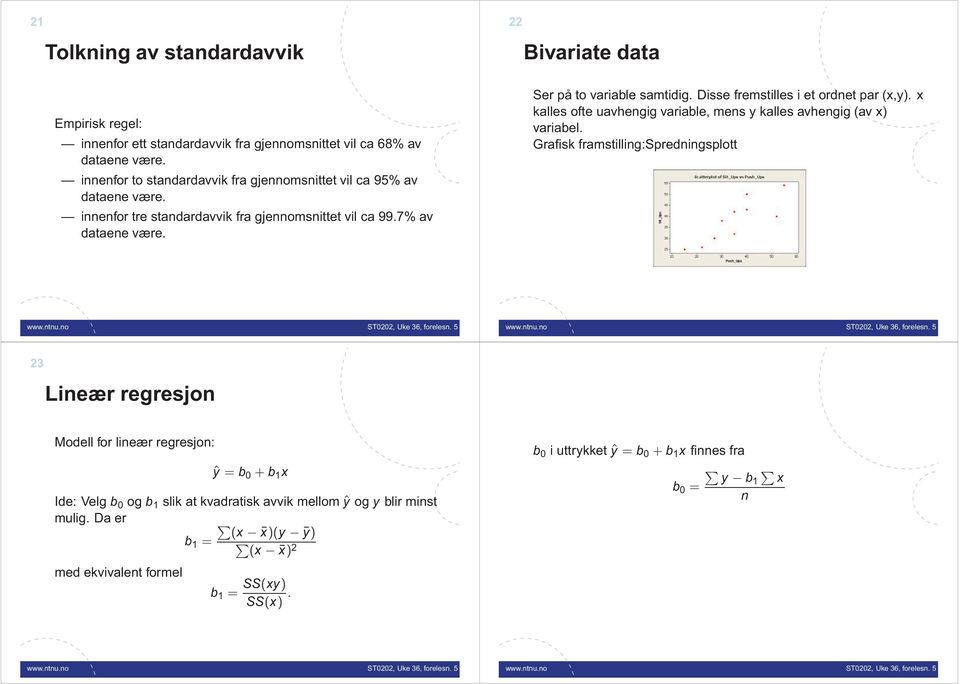 Disse fremstilles i et ordnet par (x,y). x kalles ofte uavhengig variable, mens y kalles avhengig (av x) variabel.