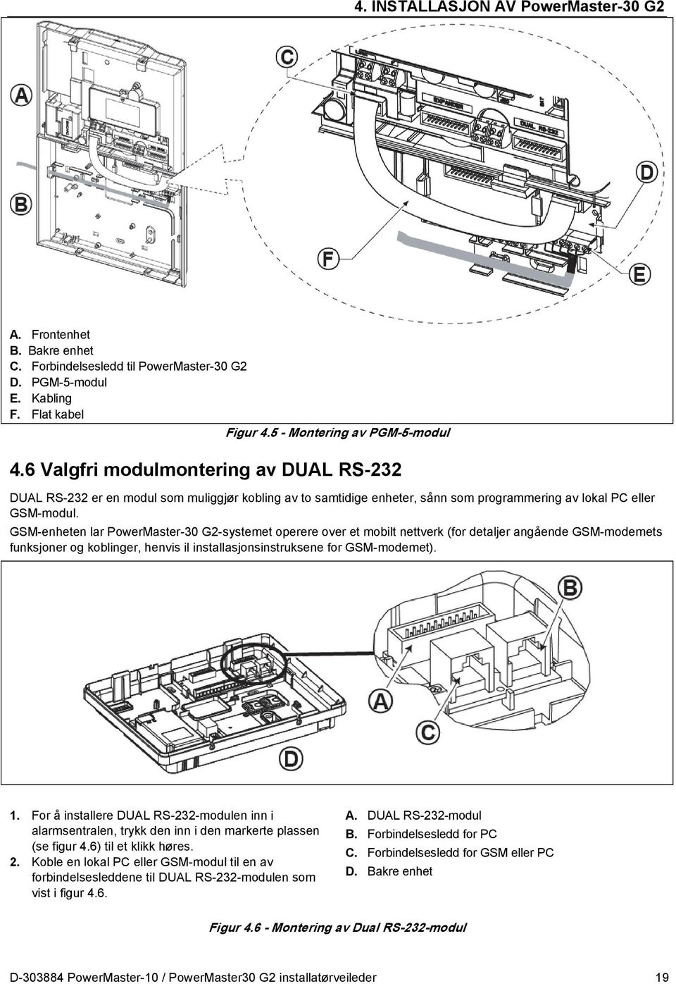 GSM-enheten lar PowerMaster-30 G2-systemet operere over et mobilt nettverk (for detaljer angående GSM-modemets funksjoner og koblinger, henvis il installasjonsinstruksene for GSM-modemet). 1.