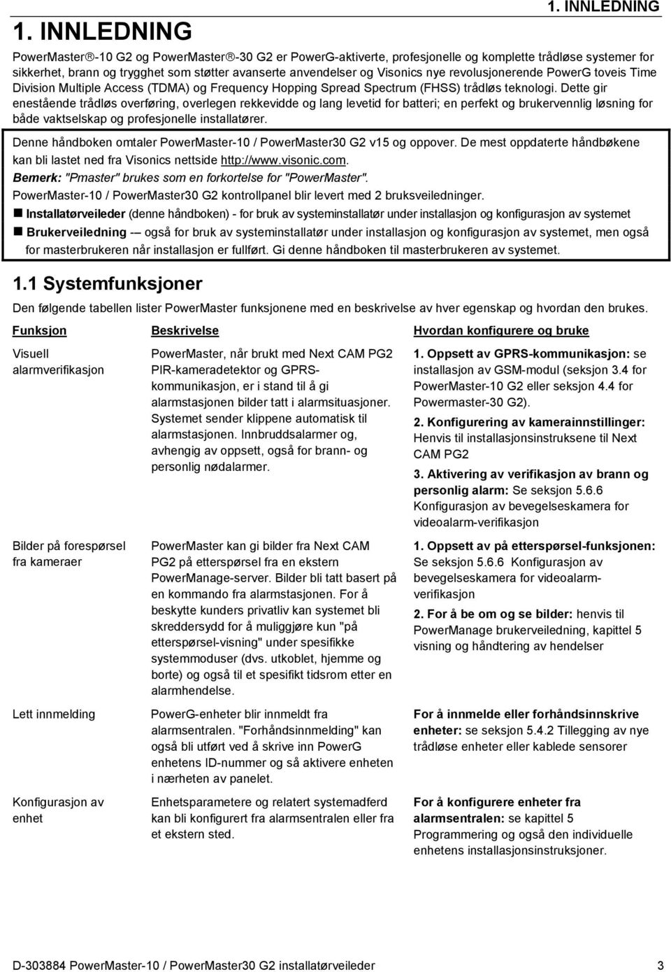 revolusjonerende PowerG toveis Time Division Multiple Access (TDMA) og Frequency Hopping Spread Spectrum (FHSS) trådløs teknologi.