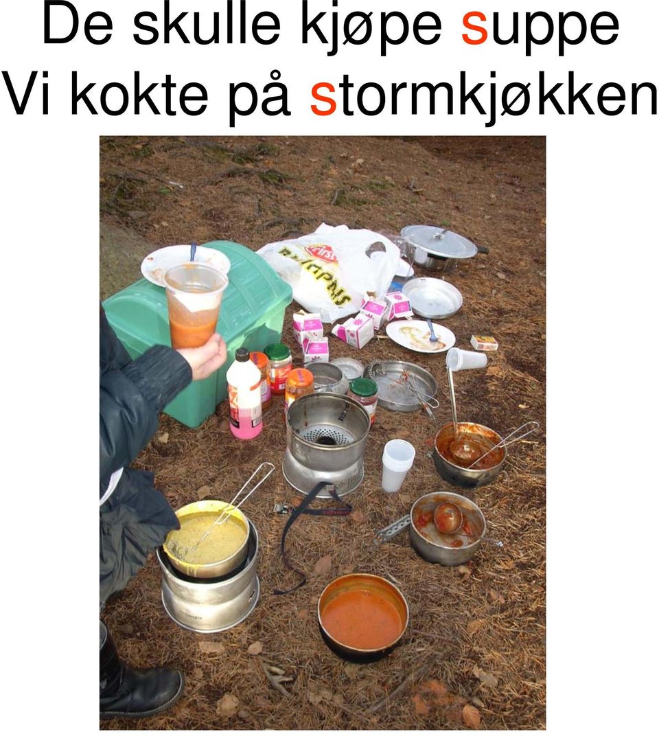 Vi kokte på