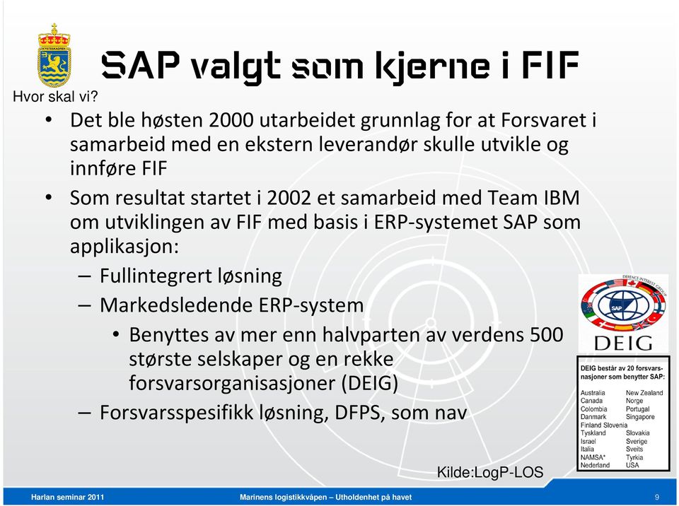 skulle utvikle og innføre FIF Som resultat startet i 2002 et samarbeid med Team IBM om utviklingen av FIF med basis i