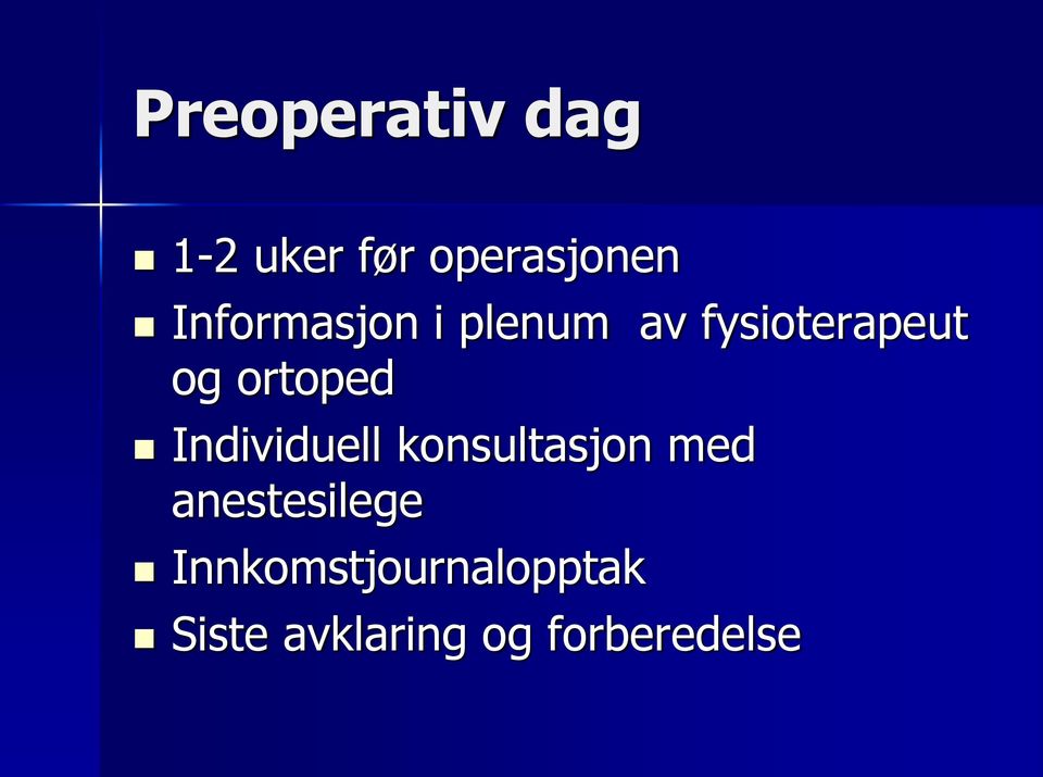 ortoped Individuell konsultasjon med