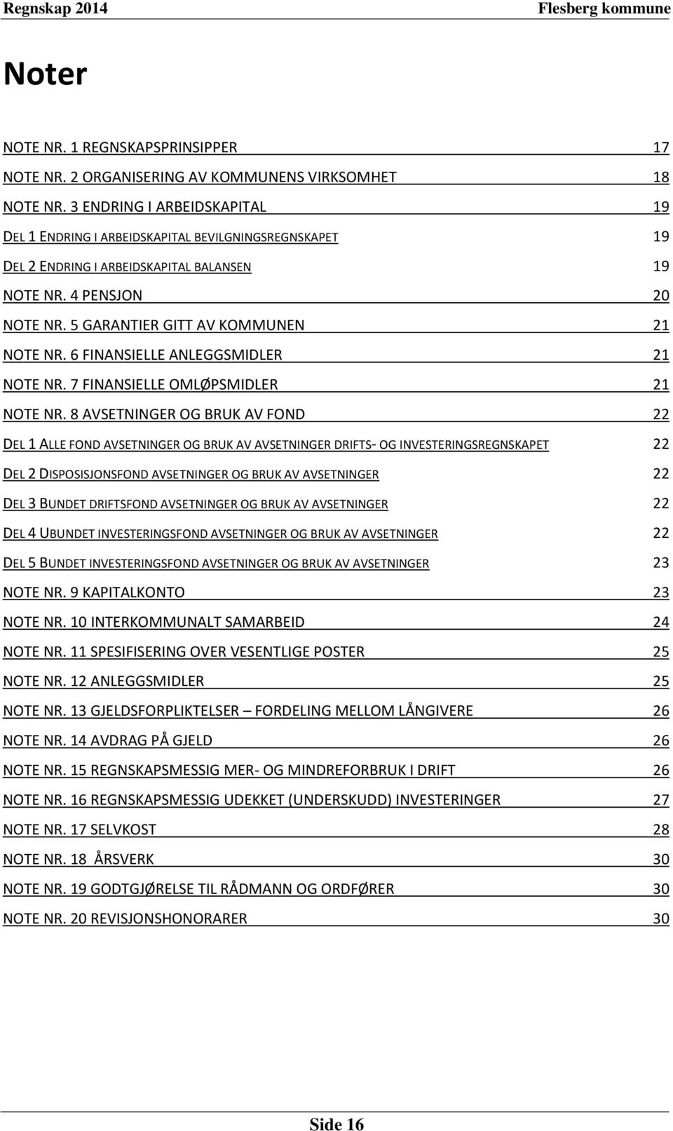 6 FINANSIELLE ANLEGGSMIDLER 21 NOTE NR. 7 FINANSIELLE OMLØPSMIDLER 21 NOTE NR.