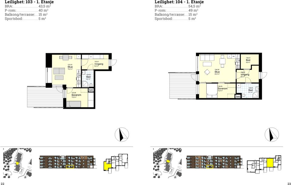 ..40 m 2 Leilighet: 104-1.