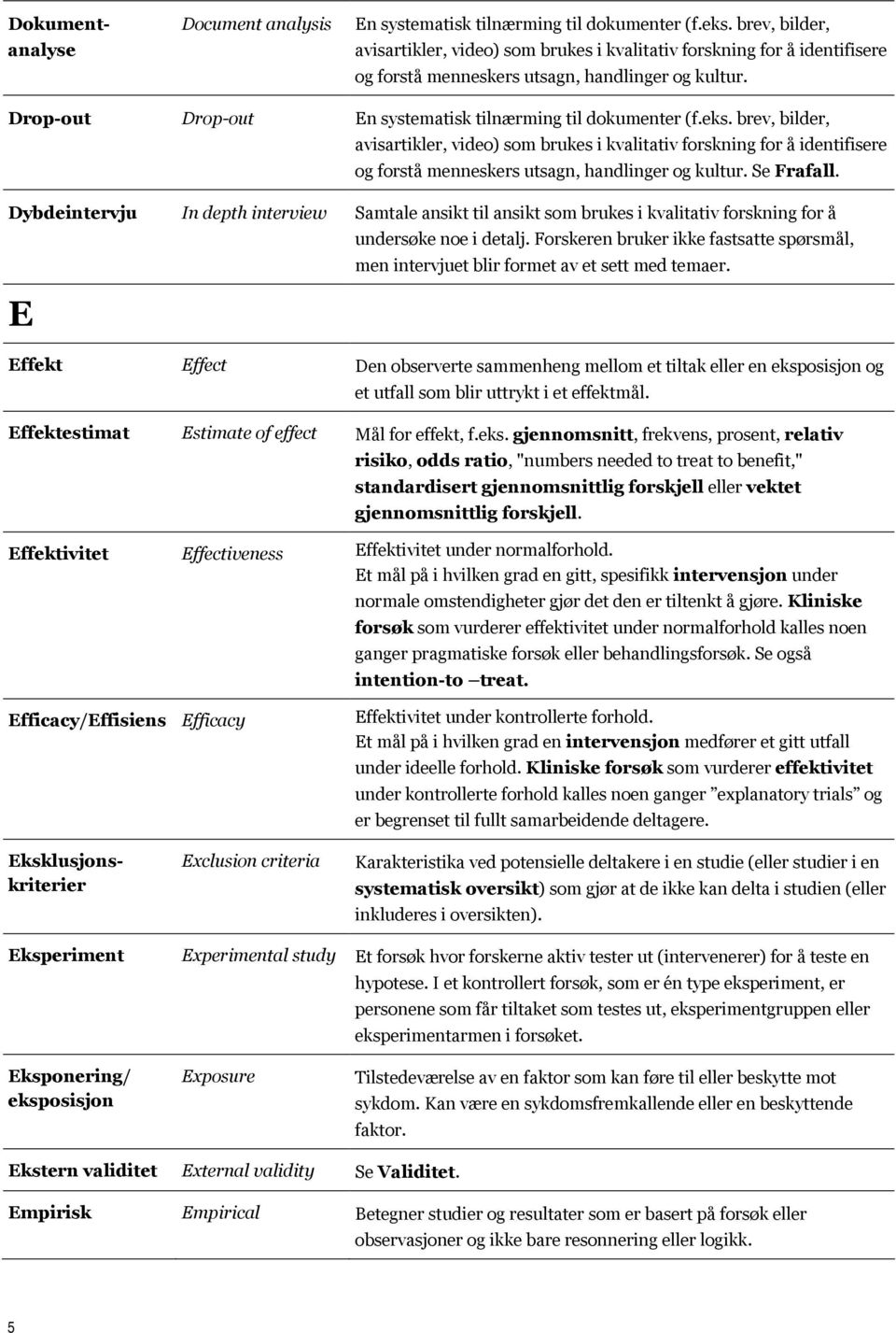 Drop-out Drop-out En systematisk tilnærming til dokumenter (f.eks.  Se Frafall.