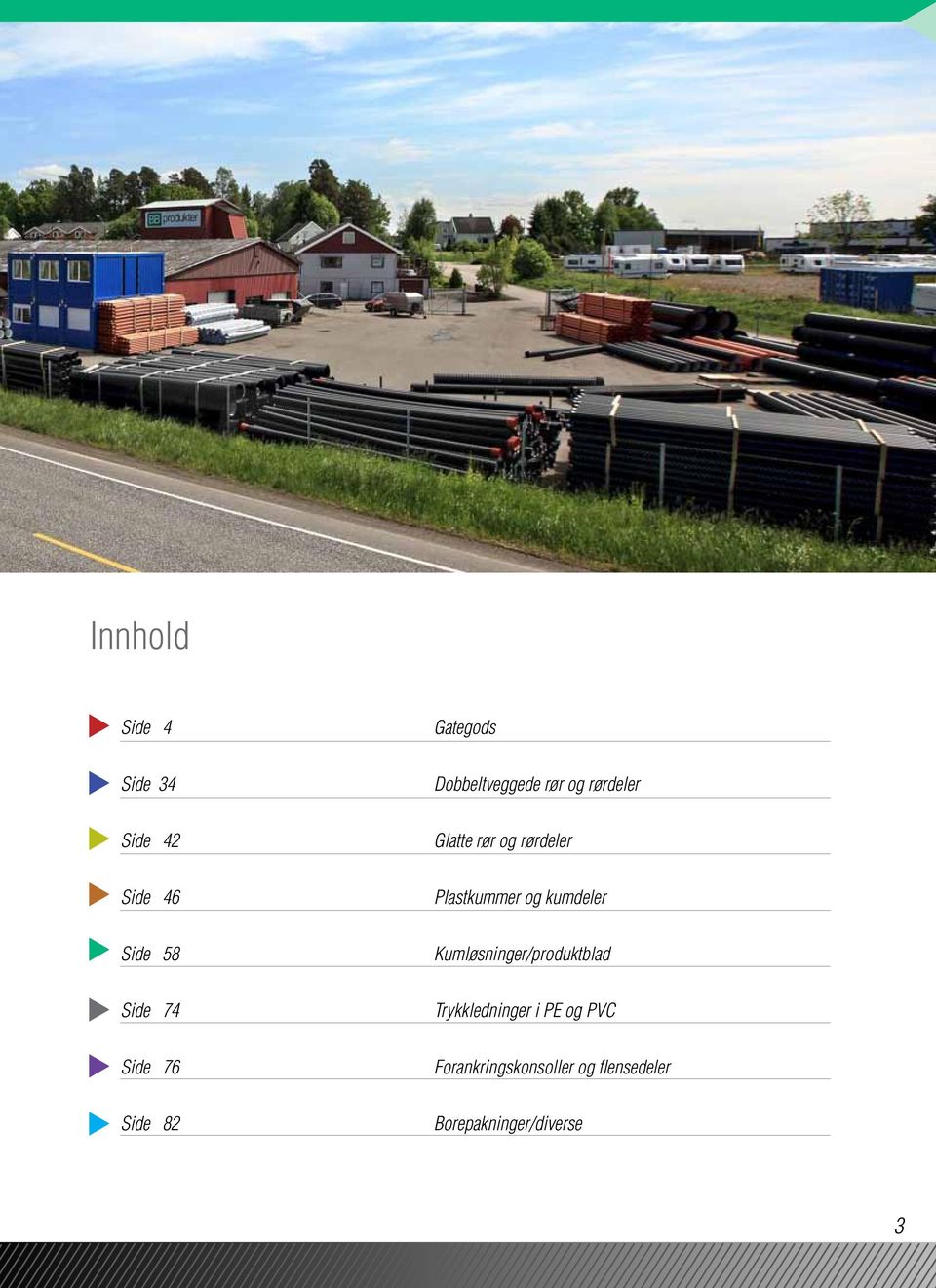 Kumløsninger/produktblad Side 74 Trykkledninger i PE og PVC Side 76