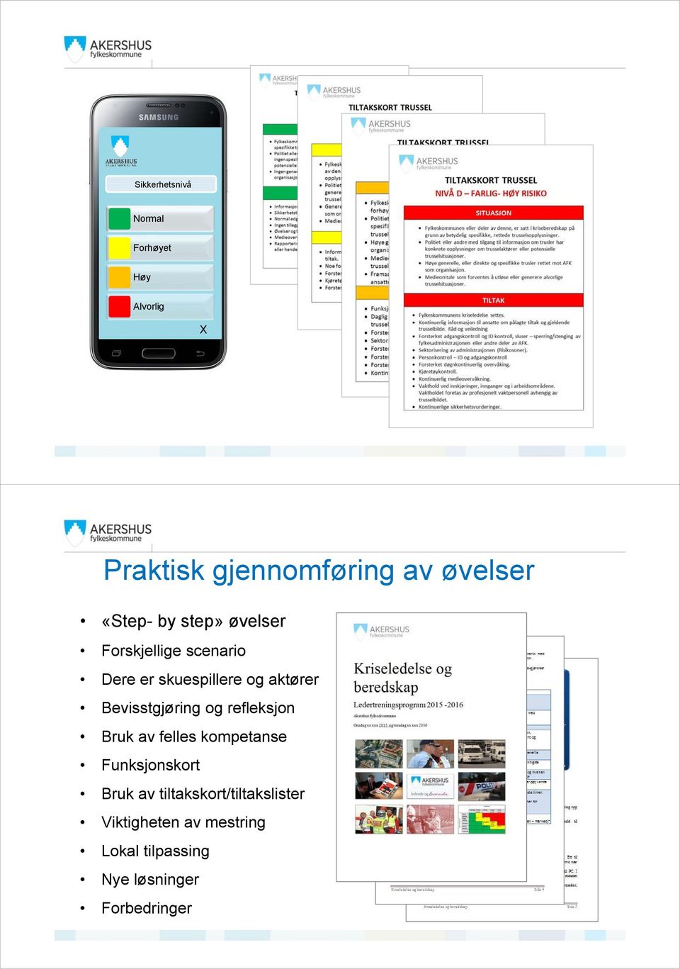 scenario Dere er skuespillere og aktører Bevisstgjøring og refleksjon Bruk av felles kompetanse