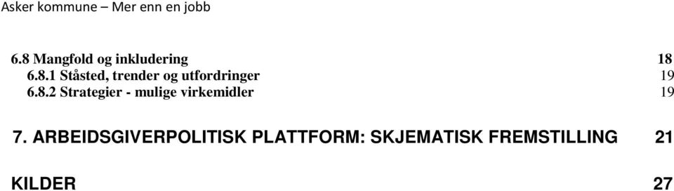 ARBEIDSGIVERPOLITISK PLATTFORM: SKJEMATISK