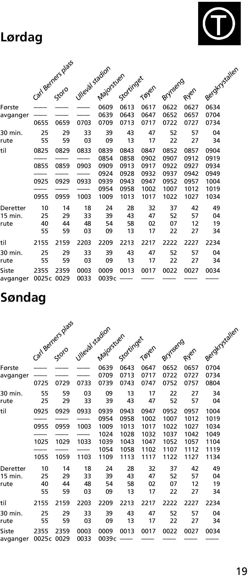0937 0942 0949 0925 0929 0933 0939 0943 0947 0952 0957 1004 0954 0958 1002 1007 1012 1019 0955 0959 1003 1009 1013 1017 1022 1027 1034 Deretter 10 14 18 24 28 32 37 42 49 15 min.