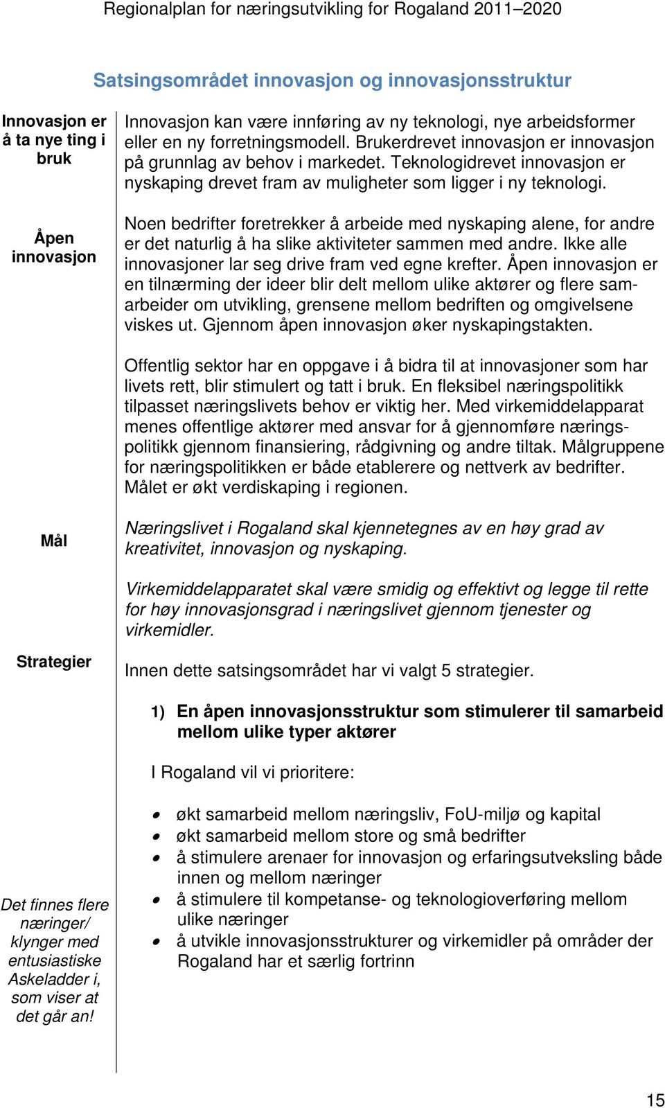 Noen bedrifter foretrekker å arbeide med nyskaping alene, for andre er det naturlig å ha slike aktiviteter sammen med andre. Ikke alle innovasjoner lar seg drive fram ved egne krefter.