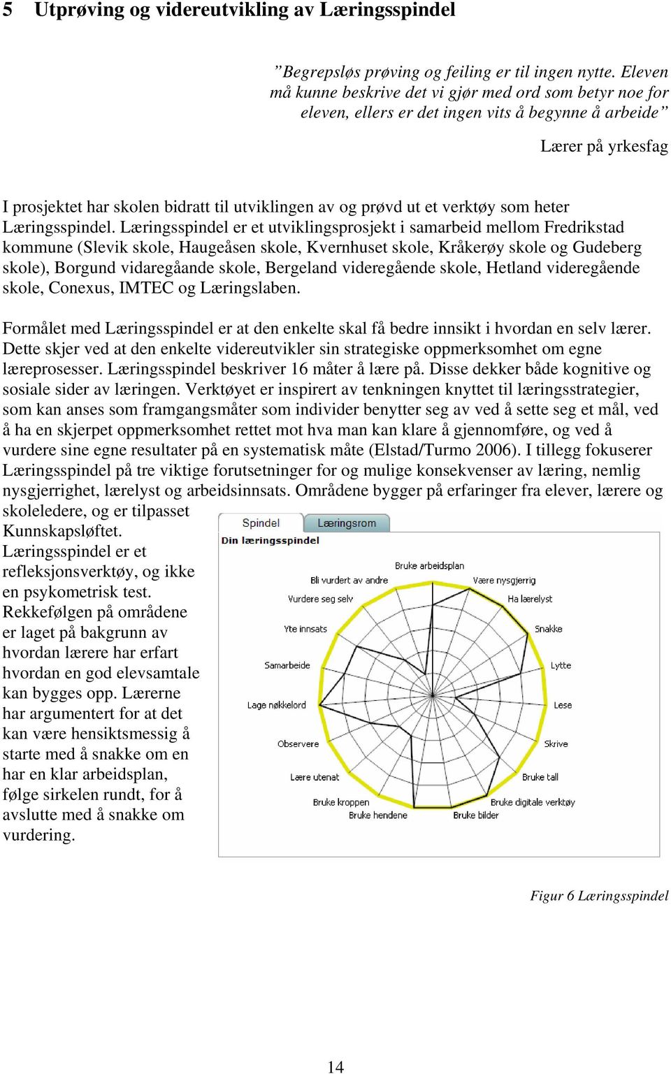 verktøy som heter Læringsspindel.