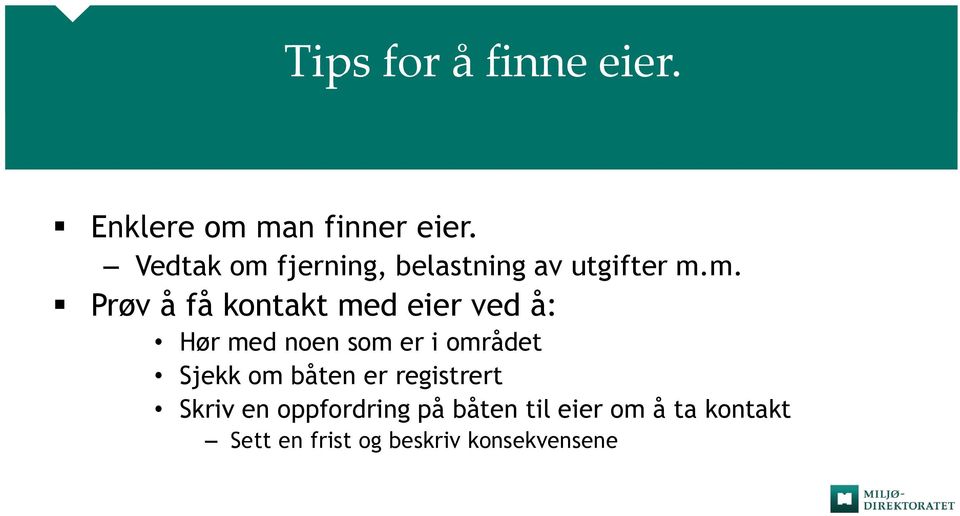 fjerning, belastning av utgifter m.