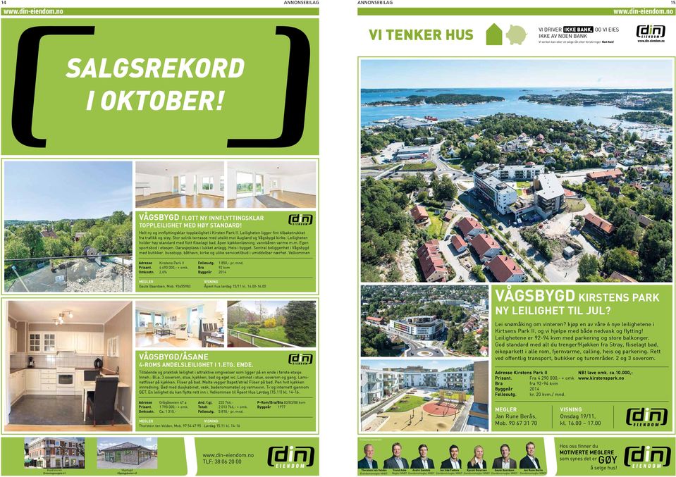 Stor solrik terrasse med utsikt mot Augland og kirke. Leiligheten holder høy standard med flott fliselagt bad, åpen kjøkkenløsning, vannbåren varme m.m. Egen sportsbod i etasjen.