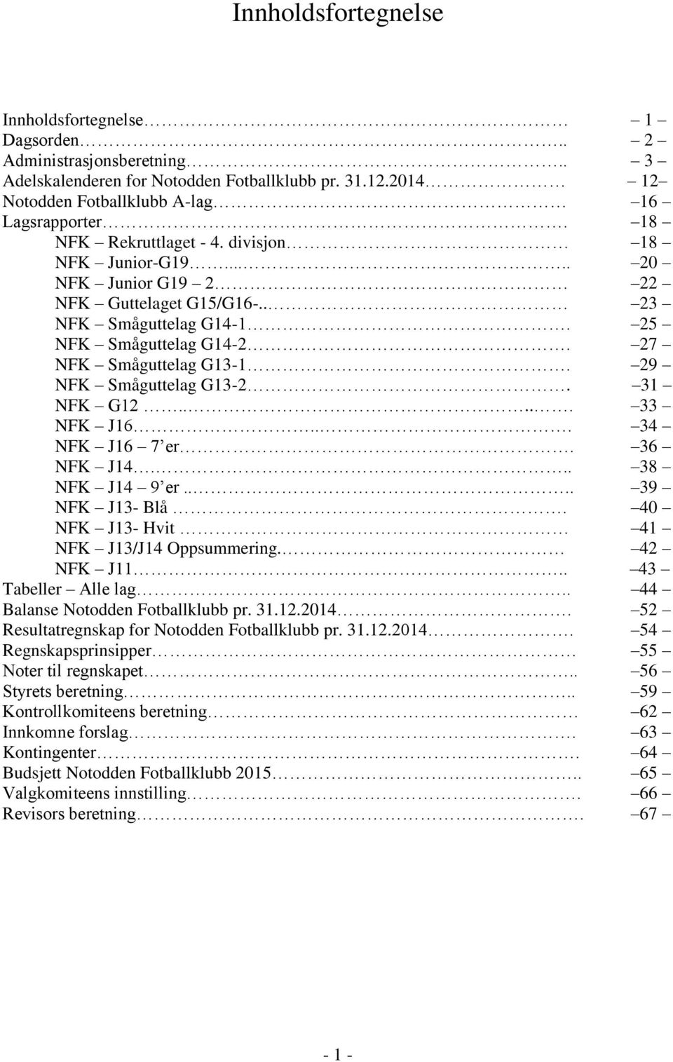 29 NFK Småguttelag G13-2. 31 NFK G12..... 33 NFK J16... 34 NFK J16 7 er. 36 NFK J14... 38 NFK J14 9 er.... 39 NFK J13- Blå. 40 NFK J13- Hvit 41 NFK J13/J14 Oppsummering. 42 NFK J11.