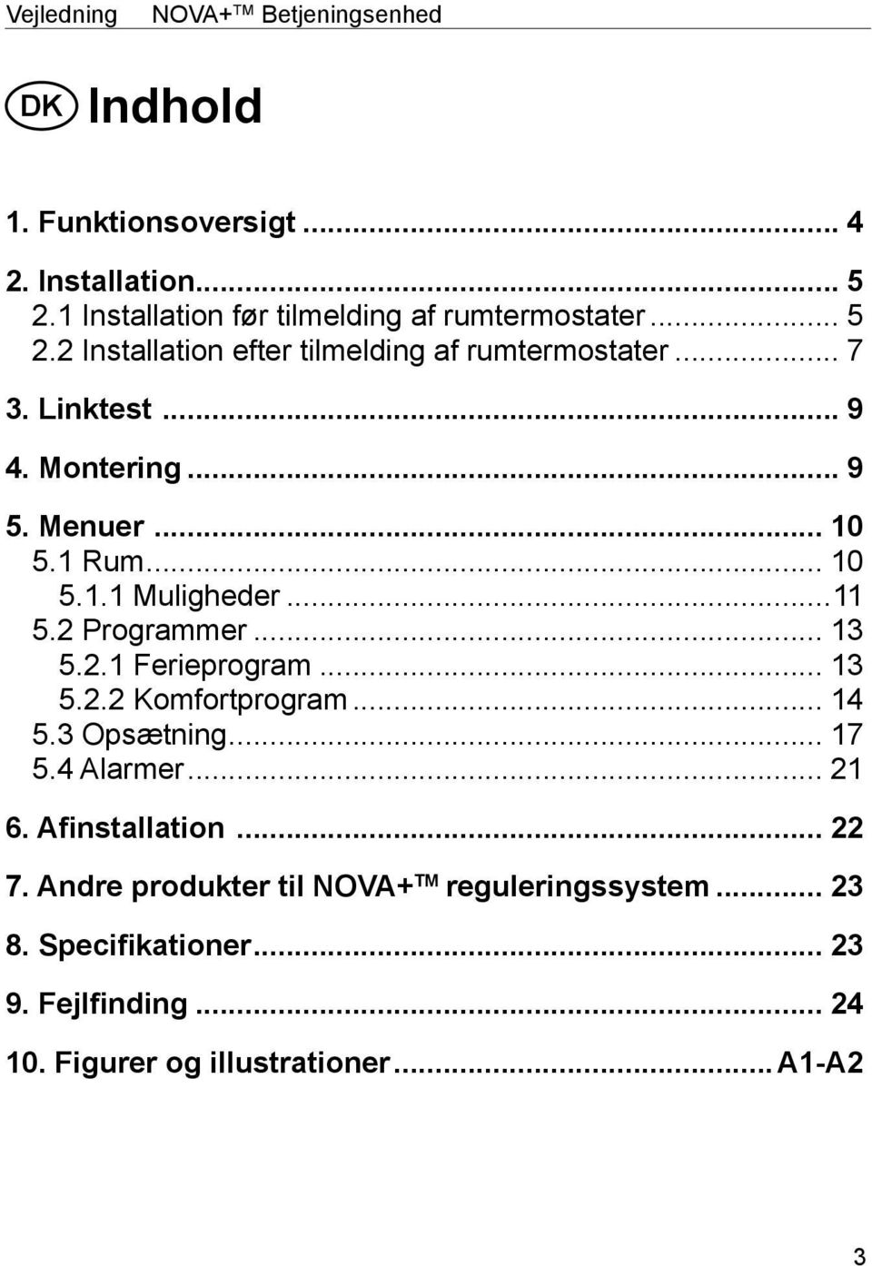 .. 9 5. Menuer... 10 5.1 Rum... 10 5.1.1 Muligheder...11 5.2 Programmer... 13 5.2.1 Ferieprogram... 13 5.2.2 Komfortprogram... 14 5.