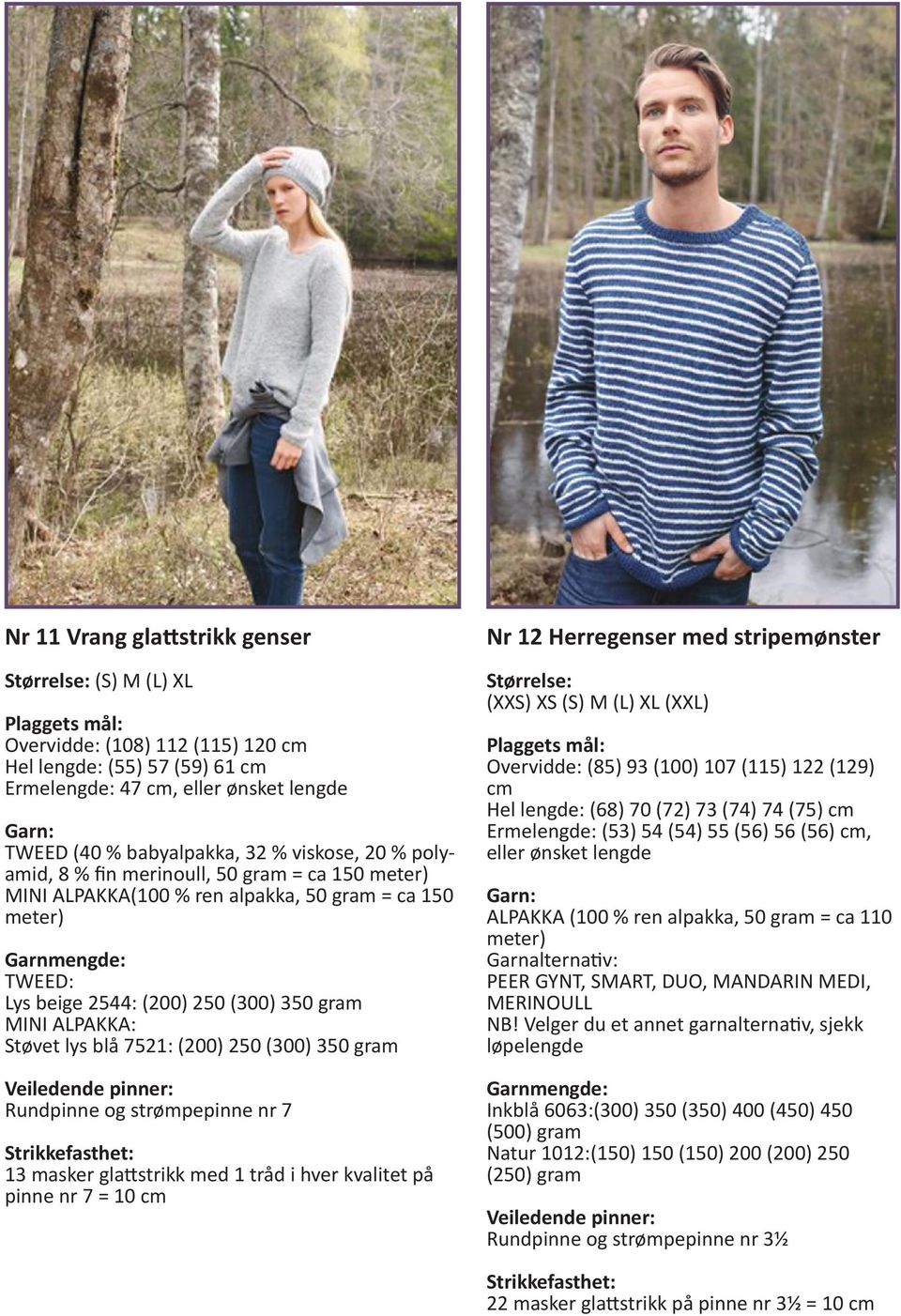 M (L) XL (XXL) cm Ermelengde: (53) 54 (54) 55 (56) 56 (56) cm, eller ønsket lengde PEER GYNT, SMART,