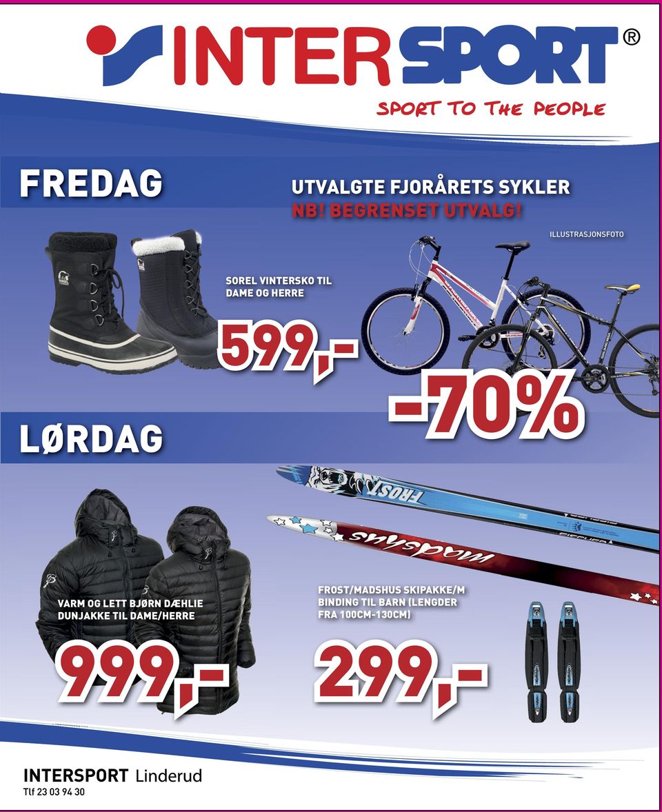 LØRDAG -70% VARM OG LETT BJØRN DÆHLIE DUNJAKKE TIL DAME/HERRE